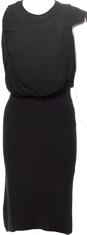 A DÉTACHER NY. Black Silk Knee-Length Dress
