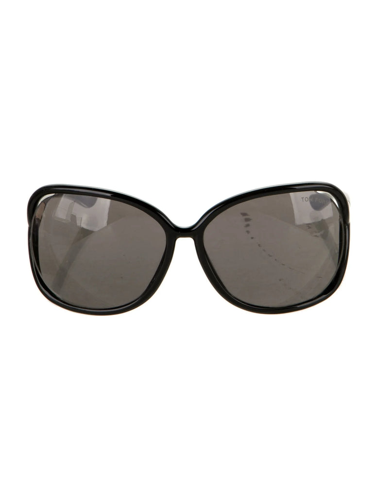 Tom Ford NY. Black Acetate Oversize Tinted Sunglasses