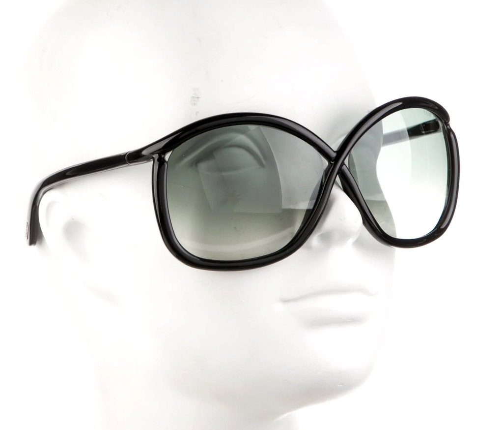 Tom Ford Black Acetate Oversize Gradient Sunglasses