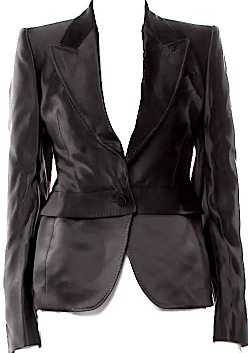 Tom Ford NY. Black Viscose/Acetate Blend Blazer