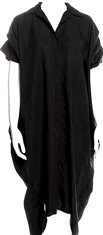 Prada Italy. Vintage 2000s Collection Black Midi Length Dress