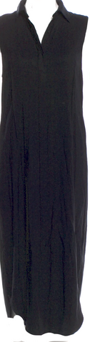 Maison Margiela MM6 Paris. Black Grey Denim Half Button Down Dress w/Back Pockets