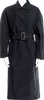 Totokaelo Black Rayon Poly Blend Trench Coat