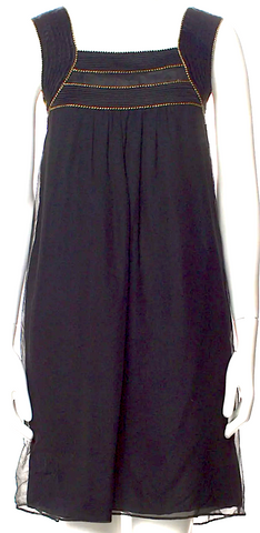 Comme des Garcons Japan. Black Silk Switching Dress