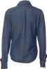 Vivienne Westwood UK. Anglomania Blue 100% Tencel Long Sleeve Button-Up Top