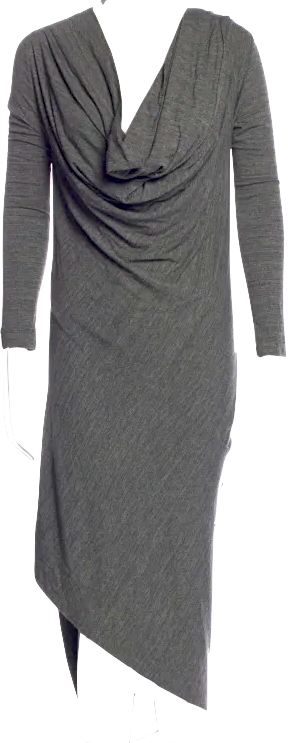 Vivienne Westwood UK. Grey Anglomania Cowl Neck Midi Length Dress