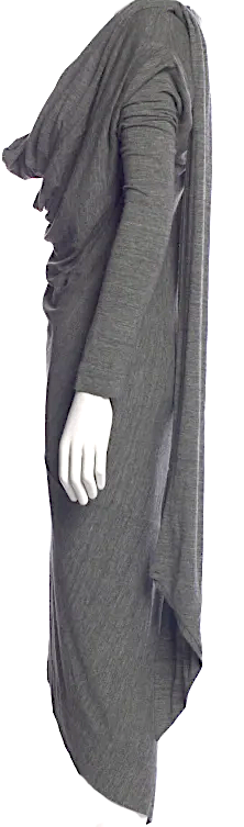 Vivienne Westwood UK. Grey Anglomania Cowl Neck Midi Length Dress
