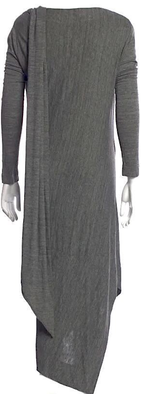Vivienne Westwood UK. Grey Anglomania Cowl Neck Midi Length Dress