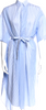 MAISON KITSUNE PARIS. Blue Cotton Striped Long Dress
