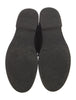 Barney's New York Black Leather/Velvet/Suede Combat Boots Size: 8