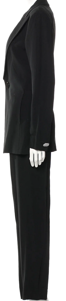 Dirk Bikkembergs Belgium. Black Viscose Blend Chain-Link Accents Pantsuit (Also Sold Separately)