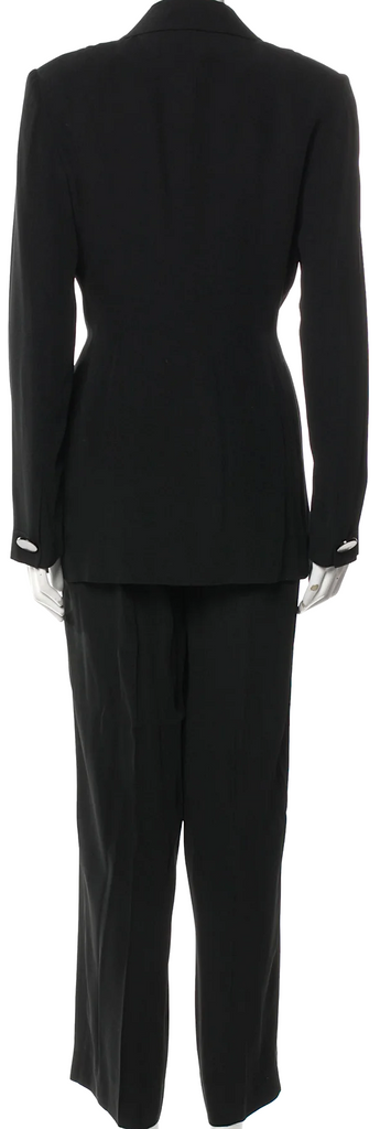 Dirk Bikkembergs Belgium. Black Viscose Blend Chain-Link Accents Pantsuit (Also Sold Separately)