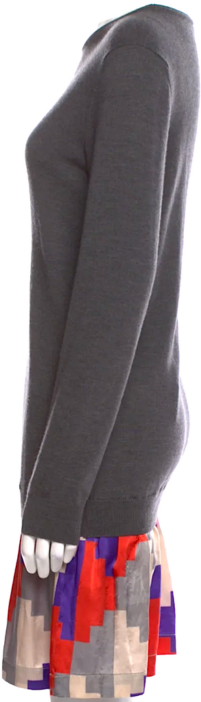 Dirk Bikkembergs Belgium. Virgin Gray Wool/Silk Multi-Color Shift Dress