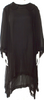 CDG by Comme des Garçons JAPAN. NEW W/TAGS Black Cupro Crew Neck Midi Length Dress
