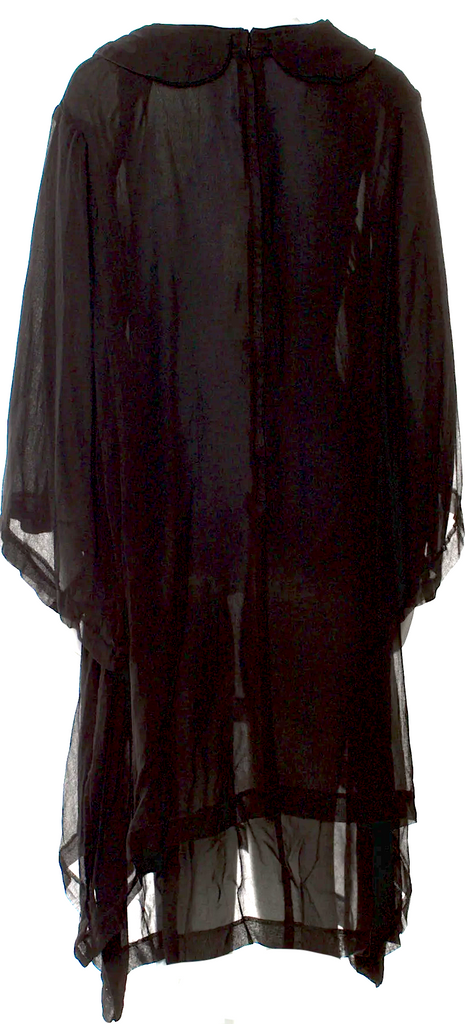 CDG by Comme des Garçons JAPAN. NEW W/TAGS Black Cupro Crew Neck Midi Length Dress
