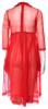 COMME DES GARÇONS Japan. GIRL. Red Nylon/Cotton Ruffle Embellishment Dress