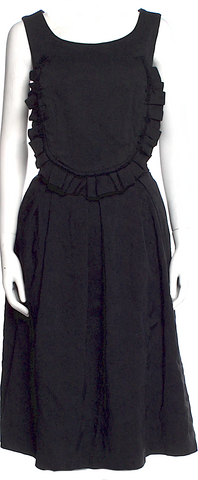 Marithe Francois Girbaud Paris. Black Button Up Sleeveless Maxi Dress