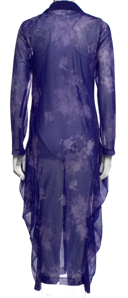 COMME DES GARÇONS COMME DES GARÇONS Japan. NEW. NWT. Blue Abstract Print Long Dress