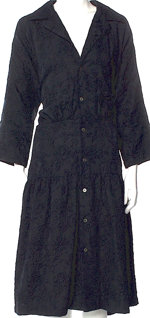 Comme des Garçons Comme des Garçons Japan. Collection. Black Acetate/Elastane V-Neck Long Dress