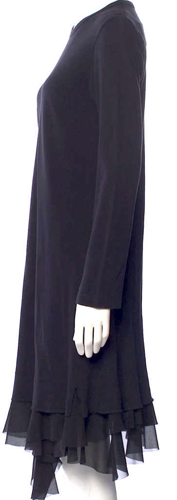 Comme des Garçons Comme des Garçons JAPAN. Blue Cotton Blend Crew Neck Knee-Length Dres