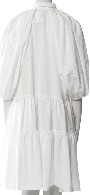Comme des Garçons Comme des Garçons Japan. White Mock Neck Knee-Length Dress