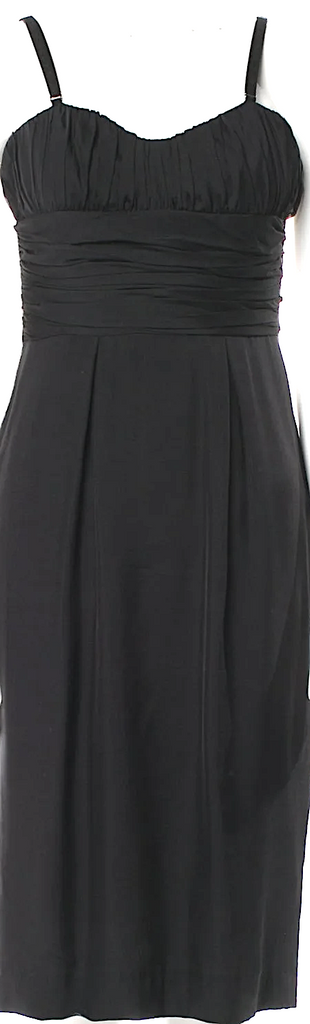 DOLCE&GABBANA ITALY. D&G Black/Neutral Back Silk Midi Length Dress