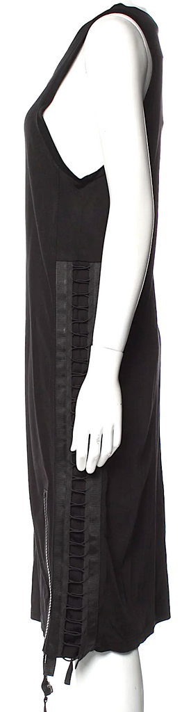 Diesel (Glenn Martens) NEW/W TAGS Black Cotton/Rayon Blend  Midi Length Dress