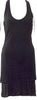 Diesel (Glenn Martens) Black Rayon/Linen Scoop Neck Mini Dress