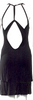 Diesel (Glenn Martens) Black Rayon/Linen Scoop Neck Mini Dress