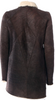 Helmut Lang NY. Dark Brown Lambskin Faux Fur Wrap Jacket