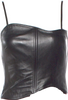 Helmut Lang Black Lambskin Leather Square Neckline Bustier Top