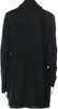 HELMUT LANG. Black Wool Leather Trim Asymmetrical Jacket