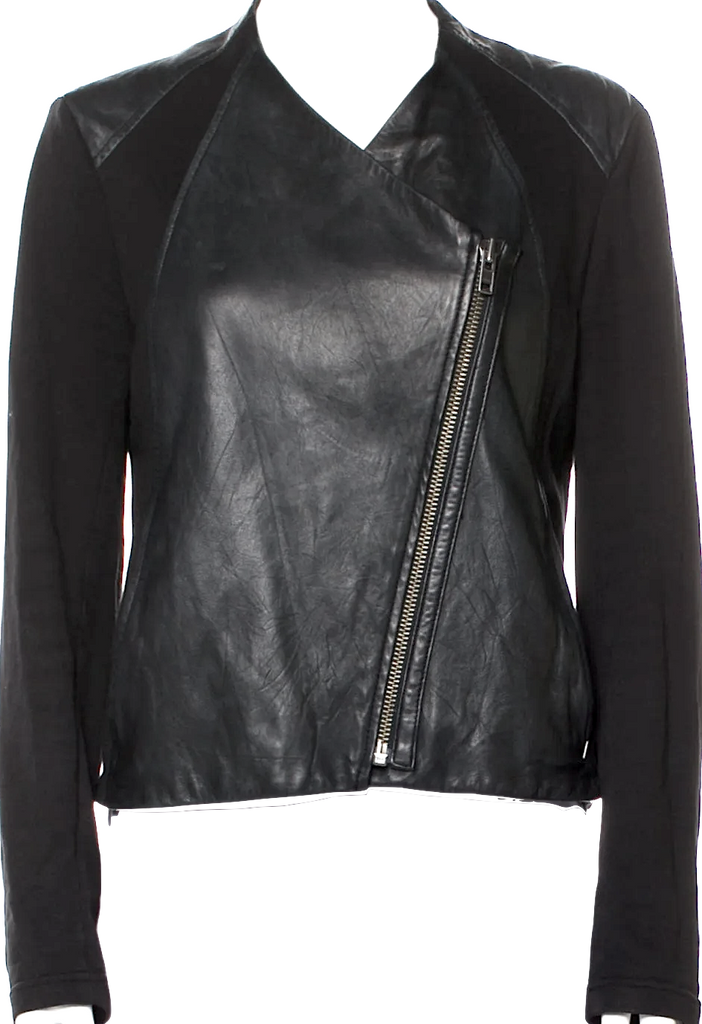 Helmut Lang Lambskin Leather Moto Style Jacket