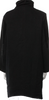 HELMUT LANG. Black Wool Blend Knee Length Coat