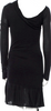 Helmut Lang Black Viscose One-Shoulder Mini Dress