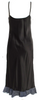 Helmut Lang NY. Black Triacetate Blend Hem Ruffle Long Dress
