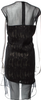 Helmut Lang NY. Black Silk Mesh Accents Midi Length Dress