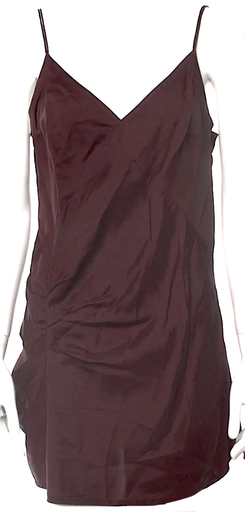 Helmut Lang NY. Eggplant Color Viscose Mini Dress