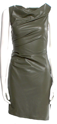 Maison Margiela MM6 Paris. Black Grey Denim Half Button Down Dress w/Back Pockets