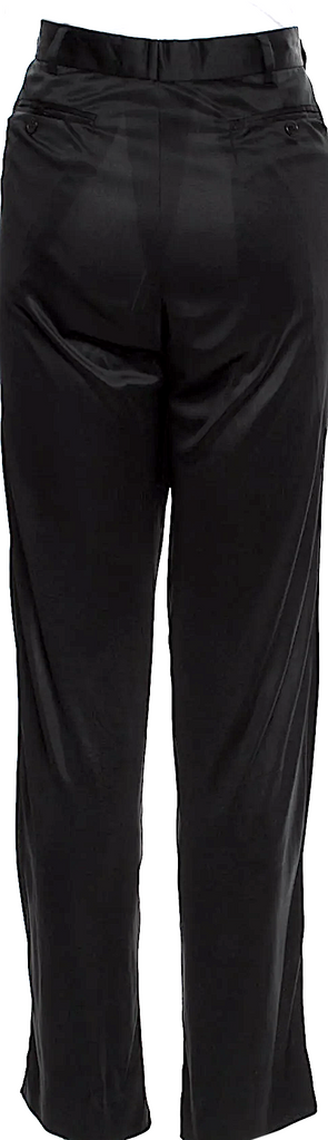 Helmut Lang NYC. Black Acetate/Nylon Vintage 1990's Collection Straight Leg Pants