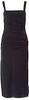 Helmut Lang NY. Black Square Neckline Midi Length Dress