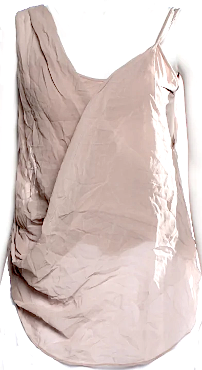 Helmut Lang NY. Neutrals Silk V-Neck Backless Summer Top