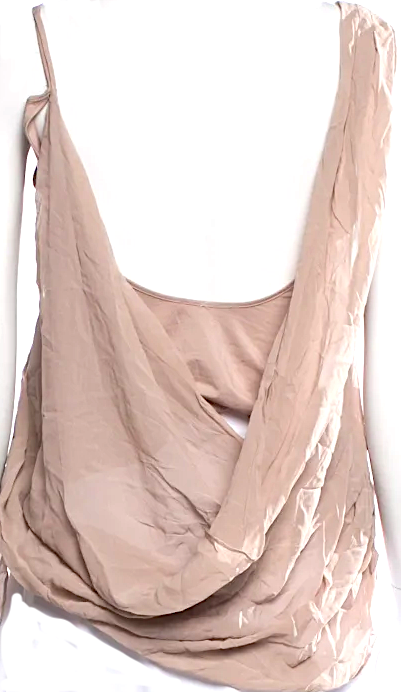 Helmut Lang NY. Neutrals Silk V-Neck Backless Summer Top
