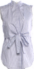 Helmut Lang . NY. Blue/Cotton Cotton Striped Sleeveless Top
