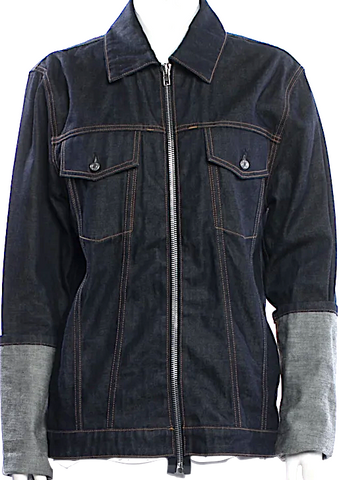 Ann Demeulemeester Belgium. White Cotton Long Sleeve Button-Up Top
