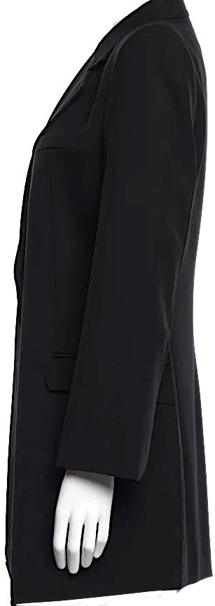 Helmut Lang NY. Black Virgin Wool Coat
