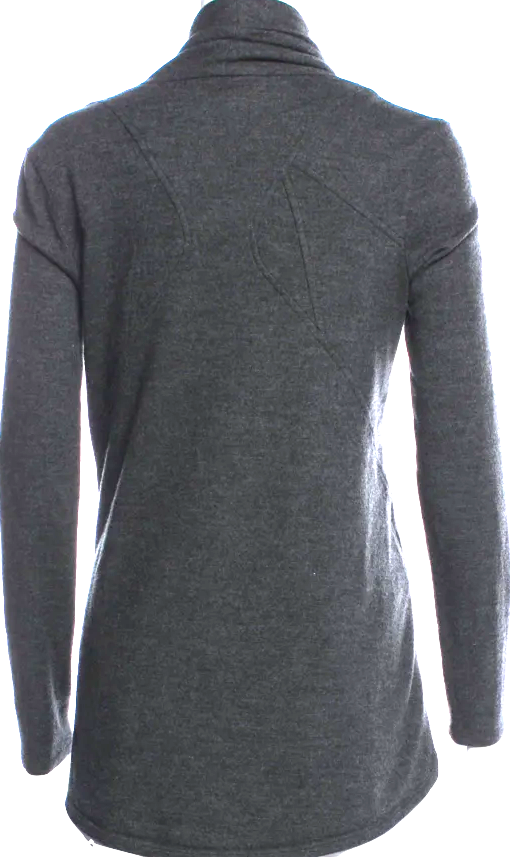 Helmut Lang NY. Grey Draped Collar Wool Jacket/Top