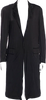 HELMUT LANG NY. Black Viscose Long Evening Coat