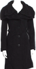 Mackage Black Wool Faux Fur Coat