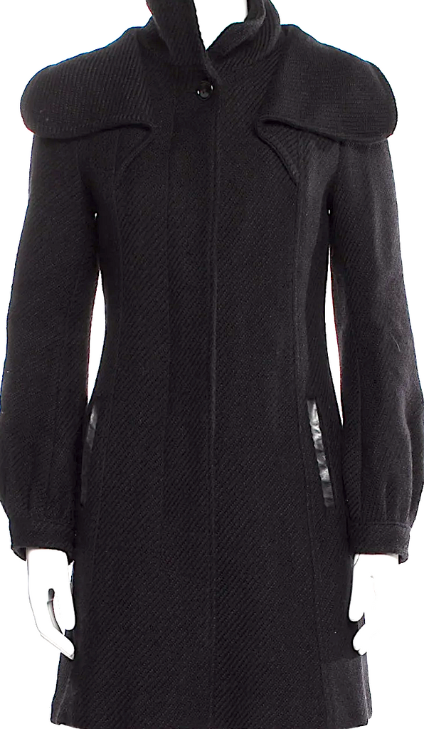 Mackage Quebec. Black Wool Faux Fur Coat